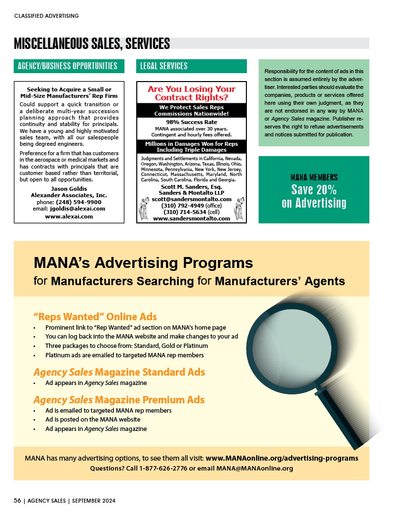 Agency Sales Classified Ads